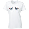 Blue Eyes Ladies Cotton T-Shirt Available in Black Grey and White LT30