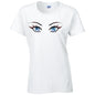 Blue Eyes Ladies Cotton T-Shirt Available in Black Grey and White LT30