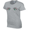 Green Eyes Ladies Cotton T-Shirt Available in Black Grey and White LT32