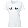 Green Eyes Ladies Cotton T-Shirt Available in Black Grey and White LT32