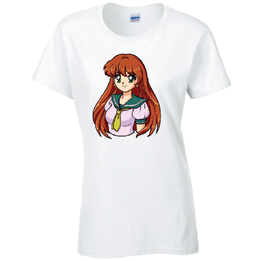 Anime Manga Ladies Cotton T-Shirt Available in Black Grey and White LT34