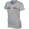 Orange Eyes Ladies Cotton T-Shirt Available in Black Grey and White LT35