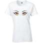 Orange Eyes Ladies Cotton T-Shirt Available in Black Grey and White LT35