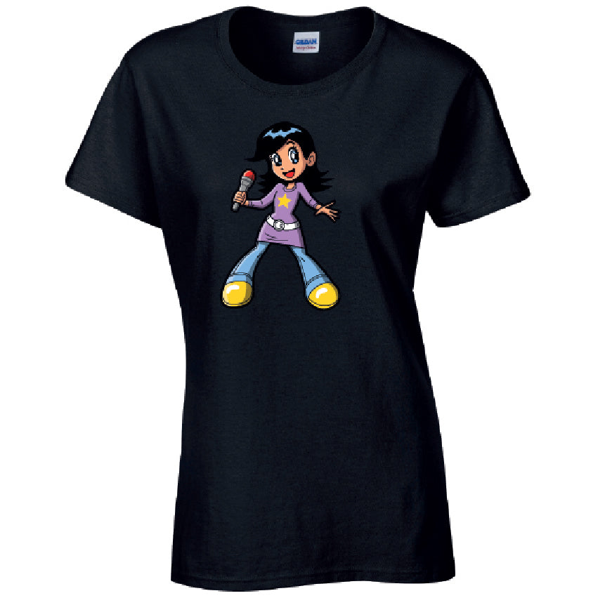 Singer Ladies Cotton T-Shirt Available in Black Grey and White LT38