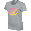 Good Vibes Ladies Cotton T-Shirt Available in Black Grey and White LT41