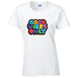 Good Vibes Ladies Cotton T-Shirt Available in Black Grey and White LT42