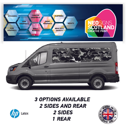 LWBFC01 Camouflage Lwb Van Panel Wrap Kit