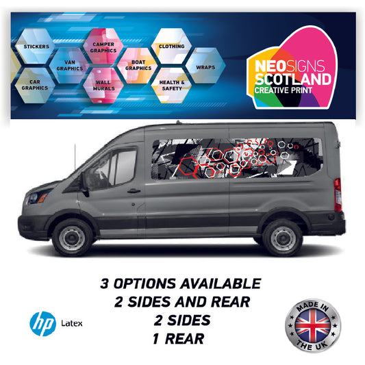 LWBFC20 Hexagons Lwb Van Panel Wrap Kit