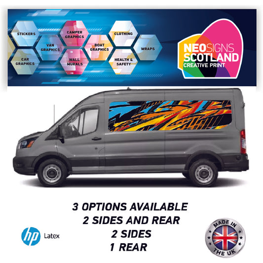LWBFC06 Vibrant Pattern Lwb Van Panel Wrap Kit