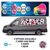 LWBFC07 Red and Black Xs Lwb Van Panel Wrap Kit
