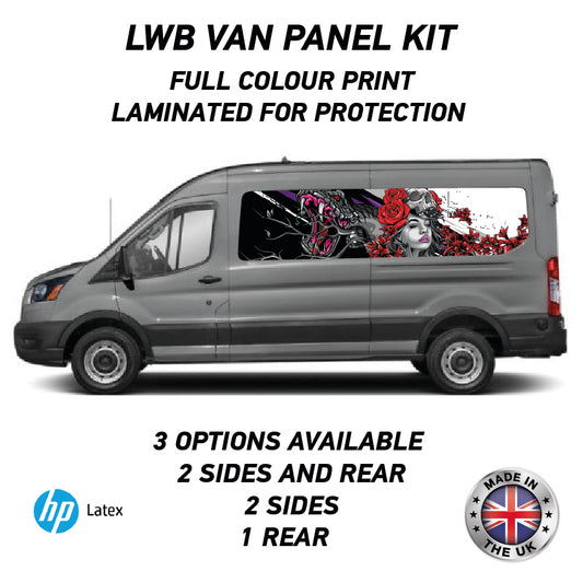 LWBFC11 Rose Women Snake  Lwb Van Panel Wrap Kit