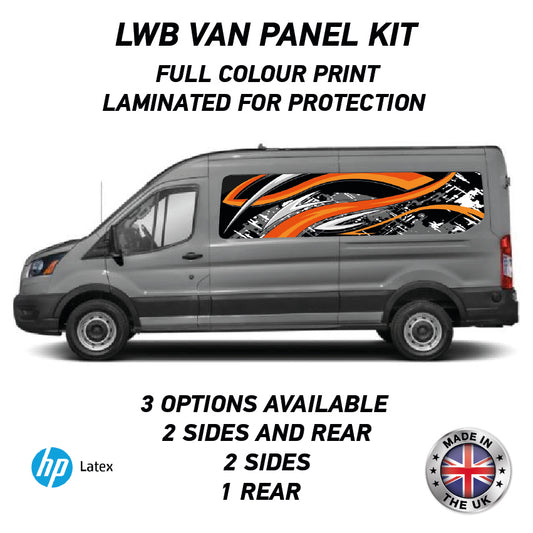 LWBFC12 Wavy Pattern Lwb Van Panel Wrap Kit