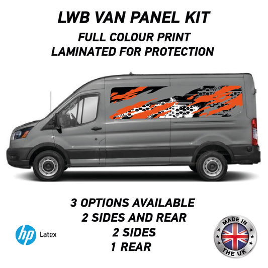 LWBFC16 Colourful Pattern Lwb Van Panel Wrap Kit