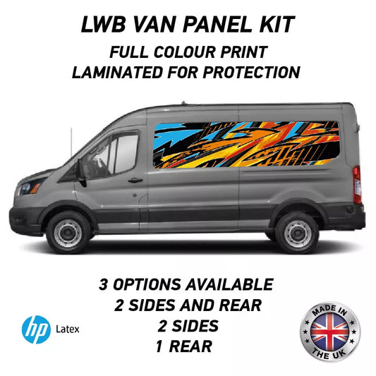 LWBFC06 Vibrant Pattern Lwb Van Panel Wrap Kit