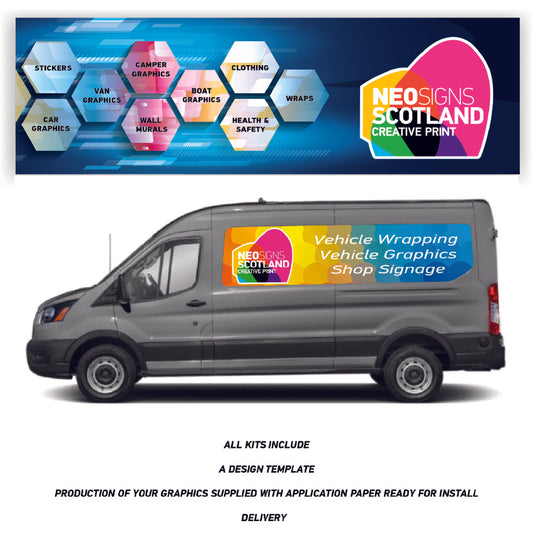 VAN14 Lwb Van Panel Wrap Kit Sign Writing Vehicle lettering Livery signs