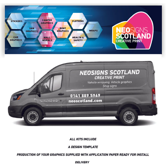 VAN04 Lwb Van Graphics Kit Sign Writing Vehicle lettering Livery signs Text only