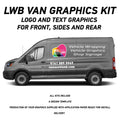 VAN09 Lwb Van Graphics Kit Sign Writing Vehicle lettering Livery signs Logo and Text