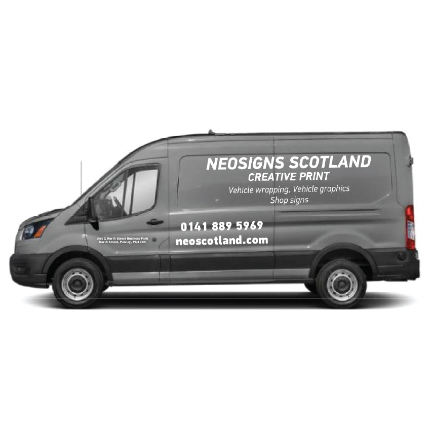 VAN04 Lwb Van Graphics Kit Sign Writing Vehicle lettering Livery signs Text only