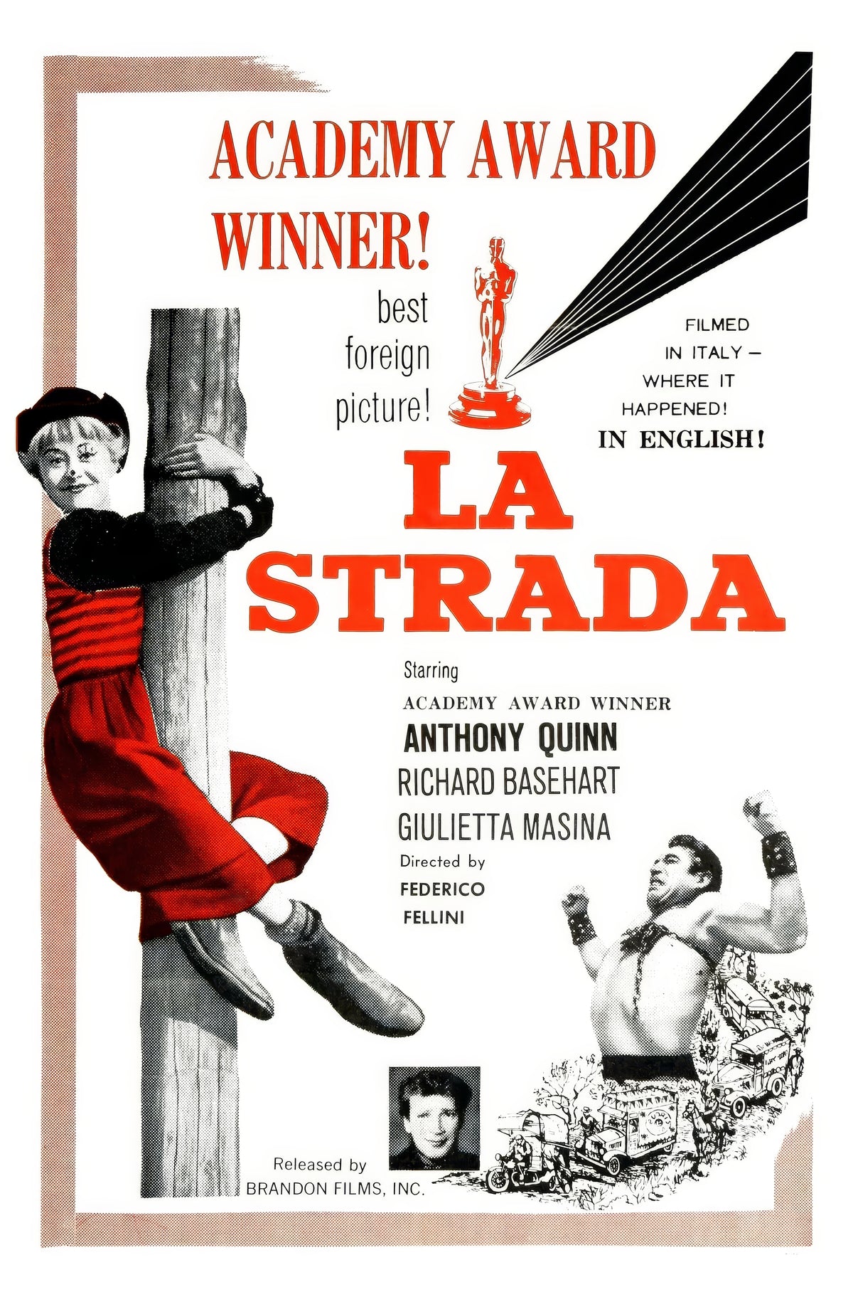 La Strada (1954) Film/Movie Premium Waterproof & Tear Resistant Posters
