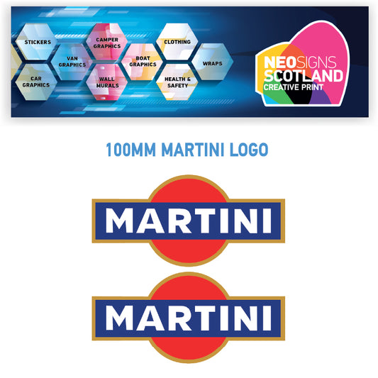 MAR Martini Racing stickers x2 laminated for Porsche