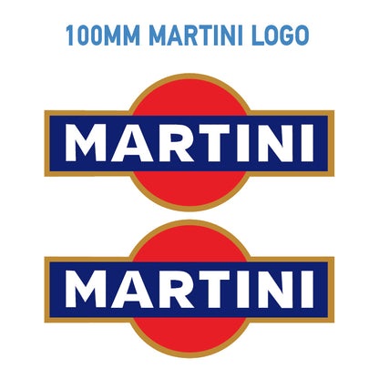 MAR Martini Racing stickers x2 laminated for Porsche