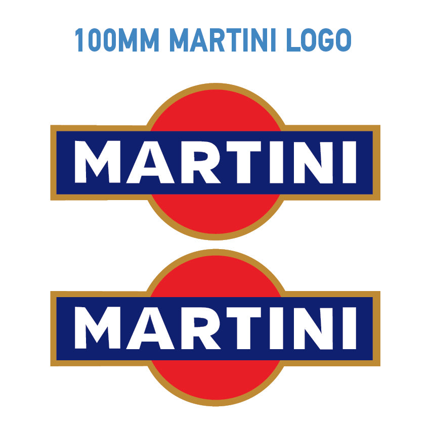 MAR Martini Racing stickers x2 laminated for Porsche