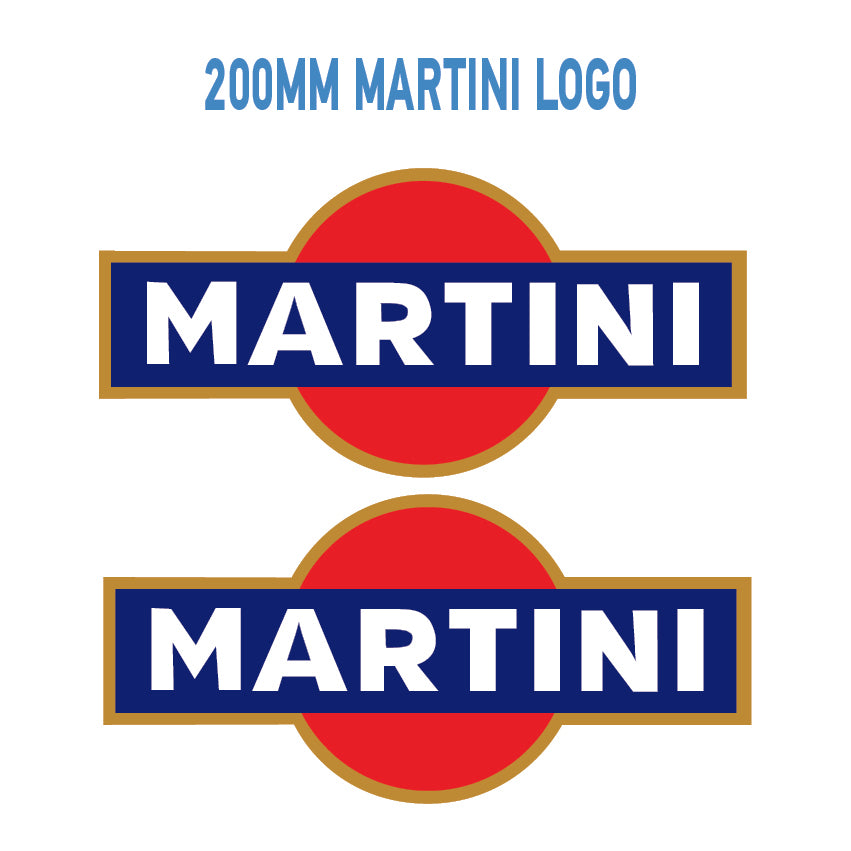MAR Martini Racing stickers x2 laminated for Porsche