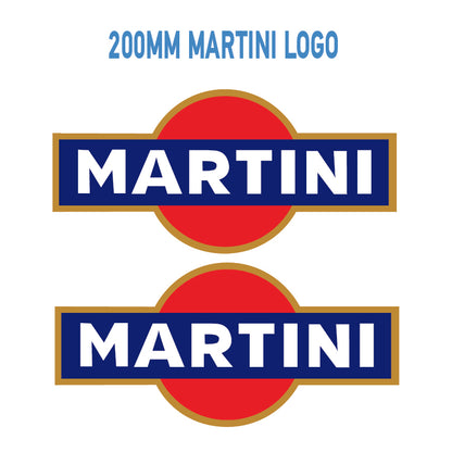 MAR Martini Racing stickers x2 laminated for Porsche