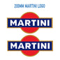 MAR Martini Racing stickers x2 laminated for Porsche