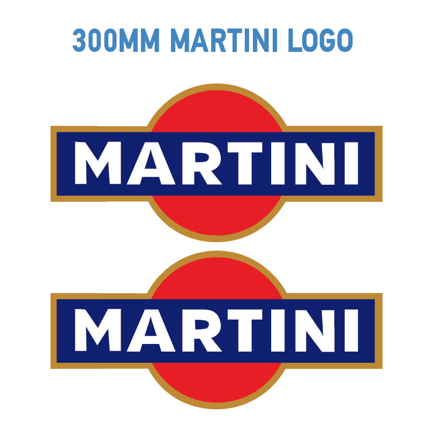 MAR Martini Racing stickers x2 laminated for Porsche