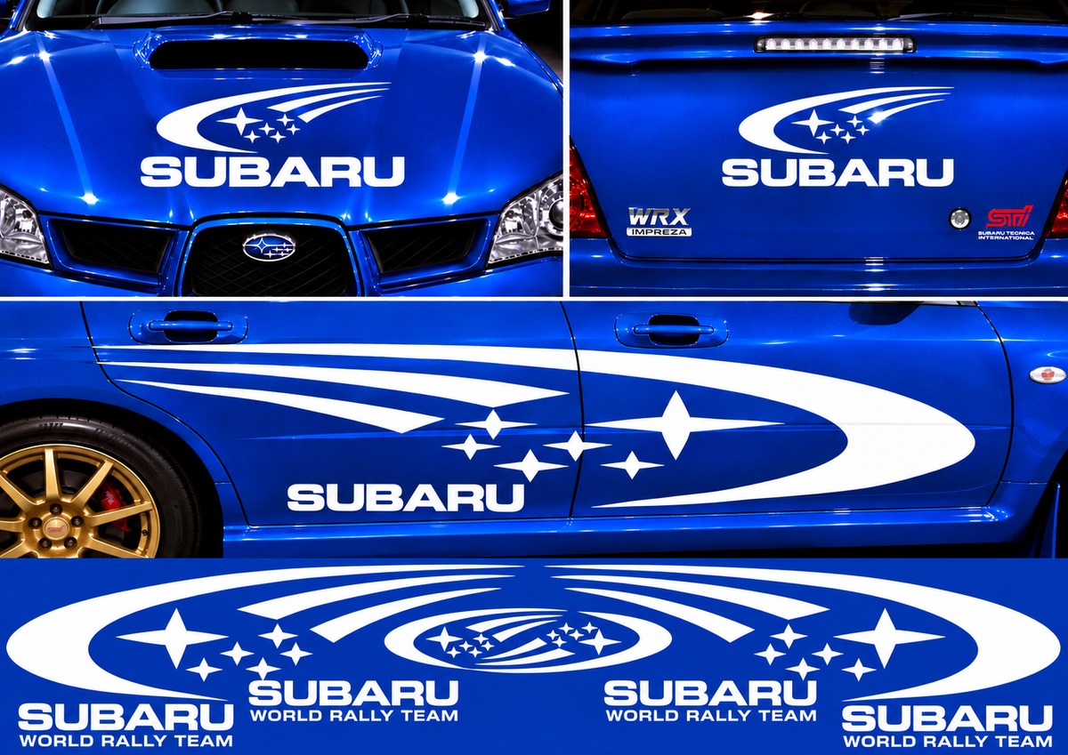 Subaru World Rally Kit 1 for Subaru Impreza Gloss & Matt Vinyl Only