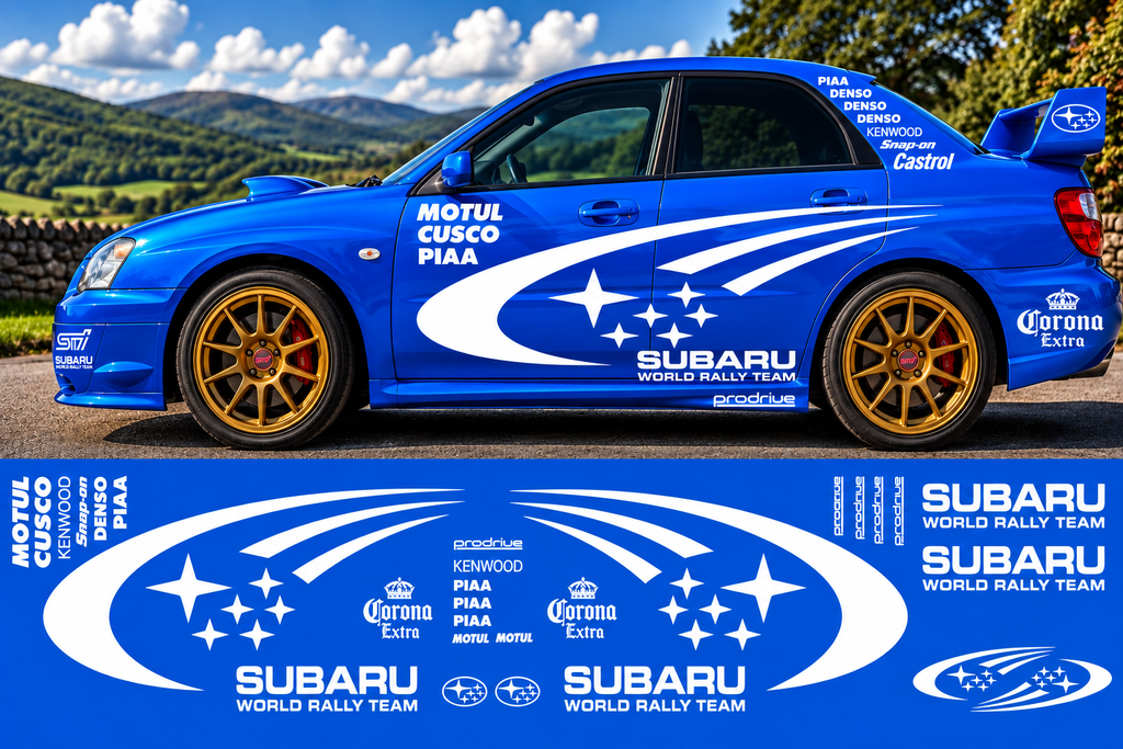 Subaru World Rally Kit 2 With Sponsors for Subaru Impreza Gloss  & Matt Vinyl Only