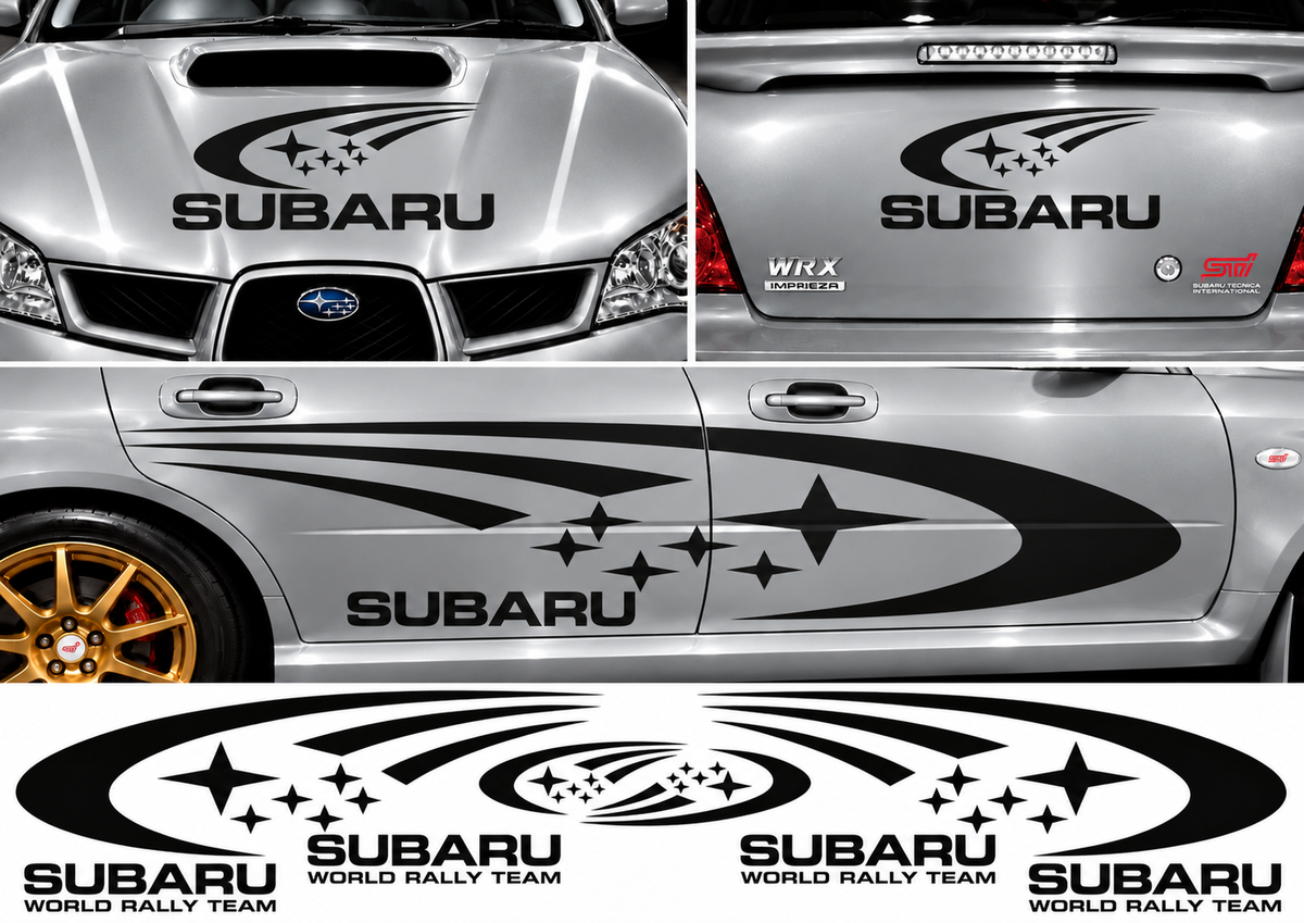 Subaru World Rally Kit 1 for Subaru Impreza Gloss & Matt Vinyl Only