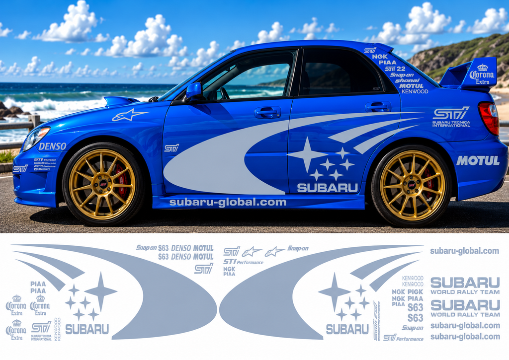 Subaru WRC Rally Kit 3 With Sponsors for Subaru Impreza Gloss  & Matt Colours Only