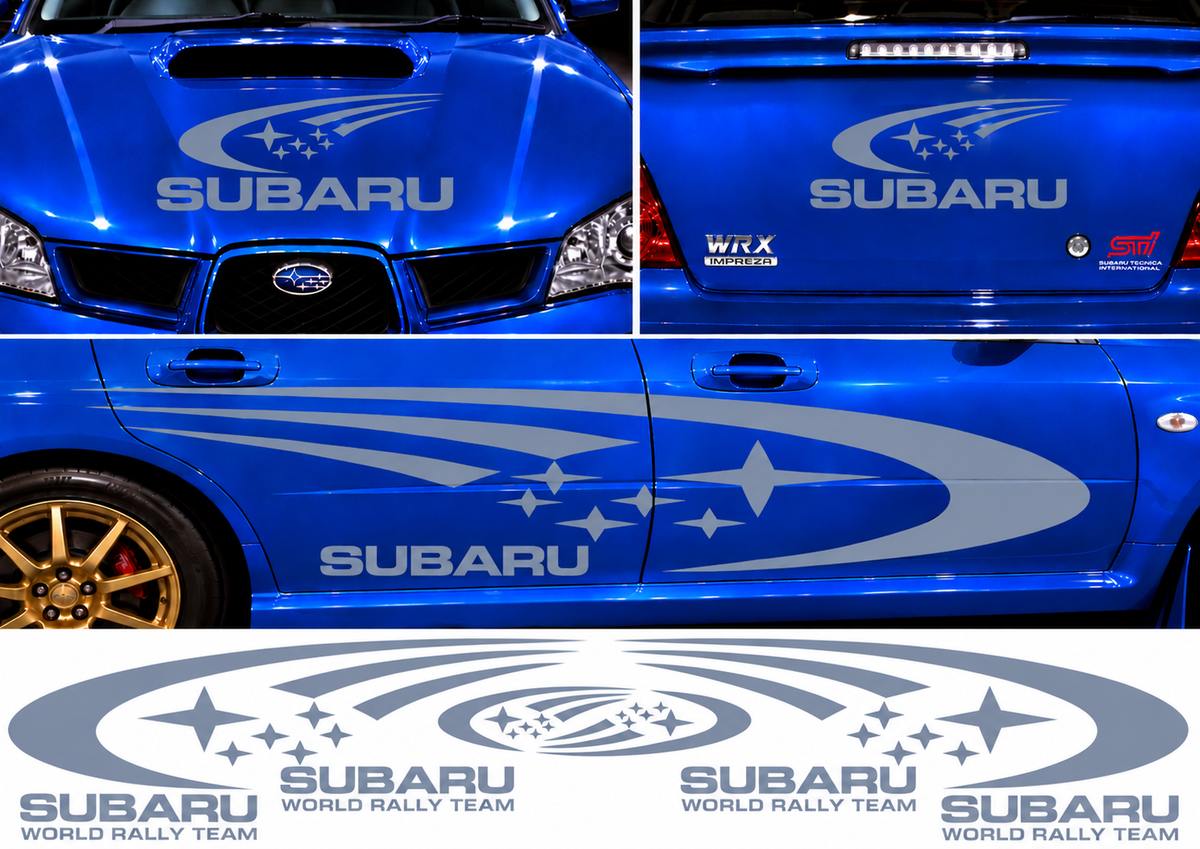 Subaru World Rally Kit 1 for Subaru Impreza Gloss & Matt Vinyl Only