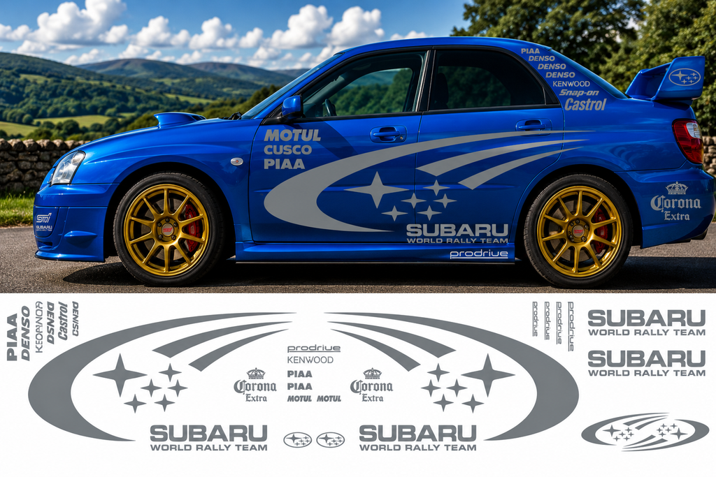 Subaru World Rally Kit 2 With Sponsors for Subaru Impreza Gloss  & Matt Vinyl Only