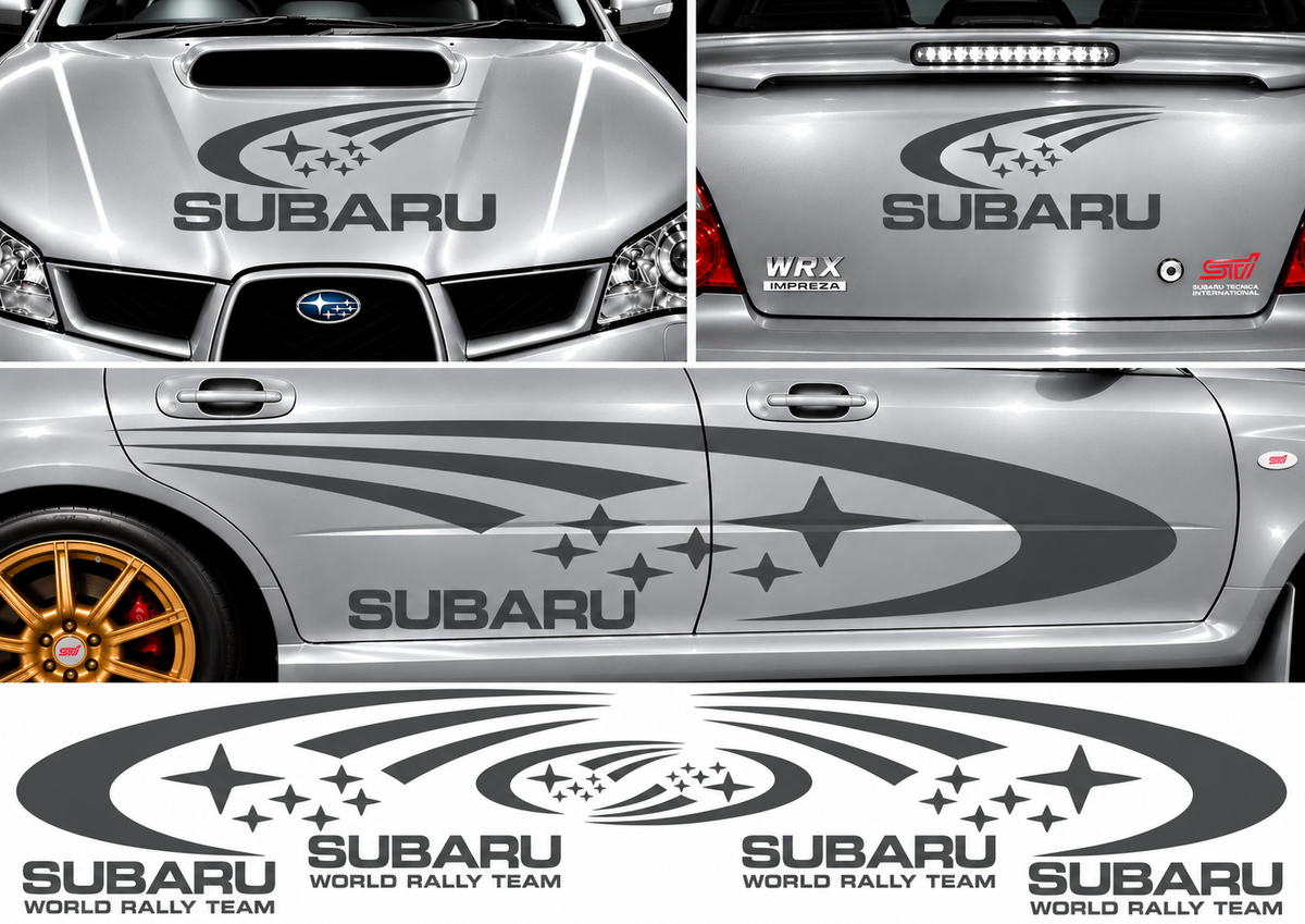 Subaru World Rally Kit 1 for Subaru Impreza Gloss & Matt Vinyl Only