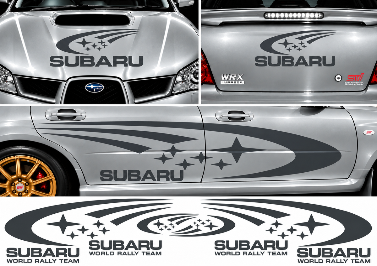 Subaru World Rally Kit 1 for Subaru Impreza Gloss & Matt Vinyl Only