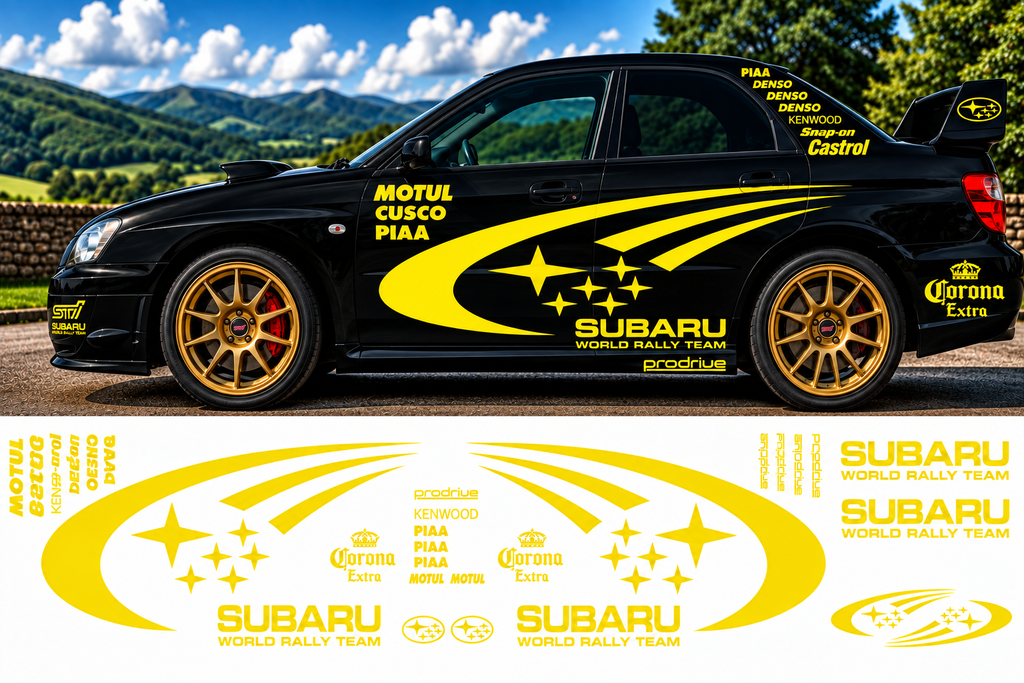 Subaru World Rally Kit 2 With Sponsors for Subaru Impreza Gloss  & Matt Vinyl Only