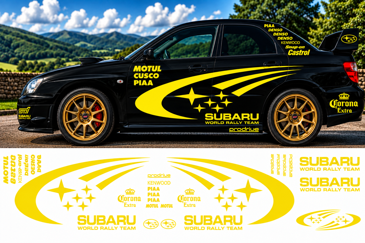 Subaru World Rally Kit 2 With Sponsors for Subaru Impreza Gloss  & Matt Vinyl Only