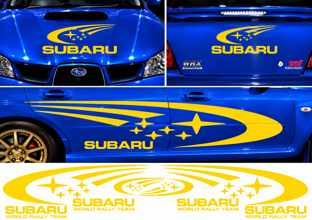Subaru World Rally Kit 1 for Subaru Impreza Gloss & Matt Vinyl Only