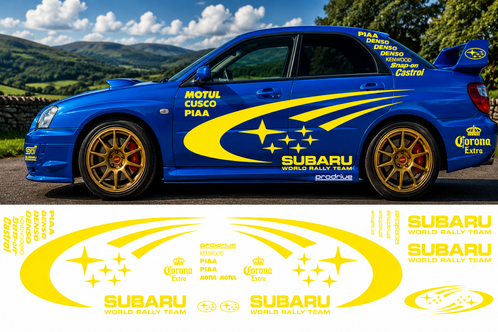 Subaru World Rally Kit 2 With Sponsors for Subaru Impreza Gloss  & Matt Vinyl Only