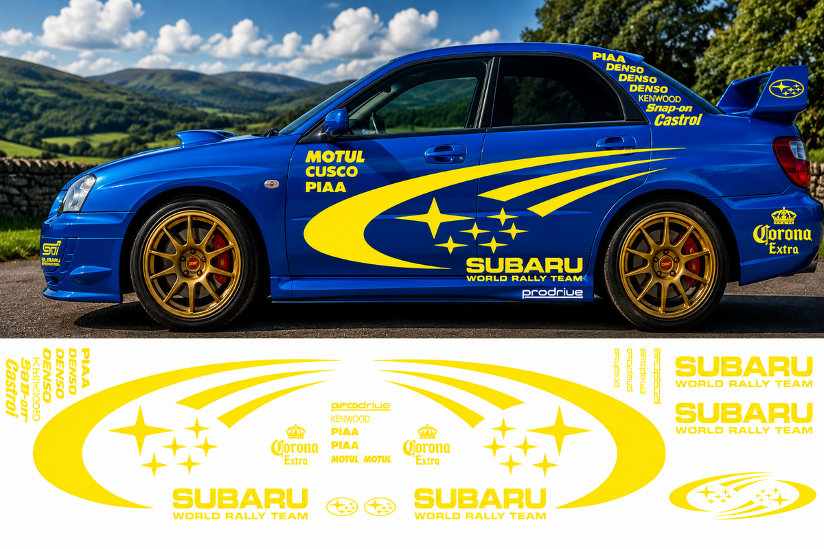 Subaru World Rally Kit 2 With Sponsors for Subaru Impreza Gloss  & Matt Vinyl Only