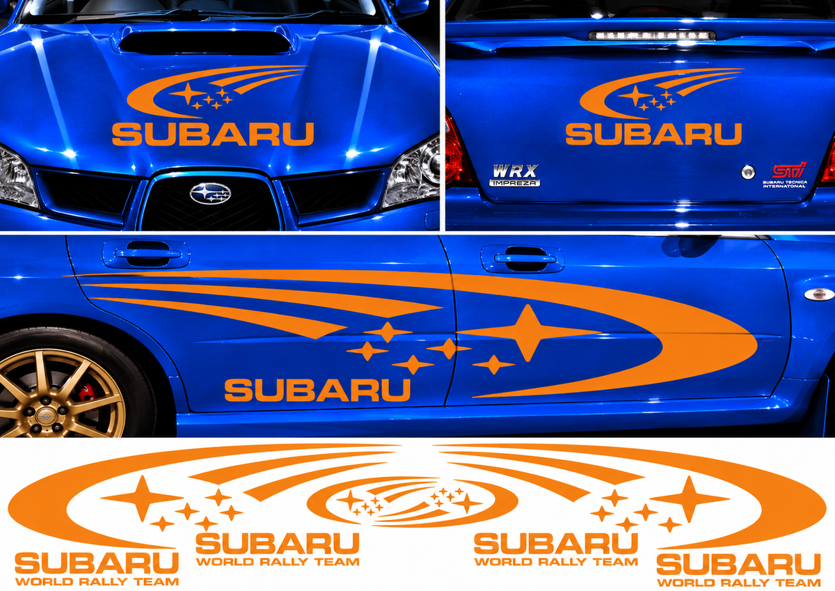 Subaru World Rally Kit 1 for Subaru Impreza Gloss & Matt Vinyl Only