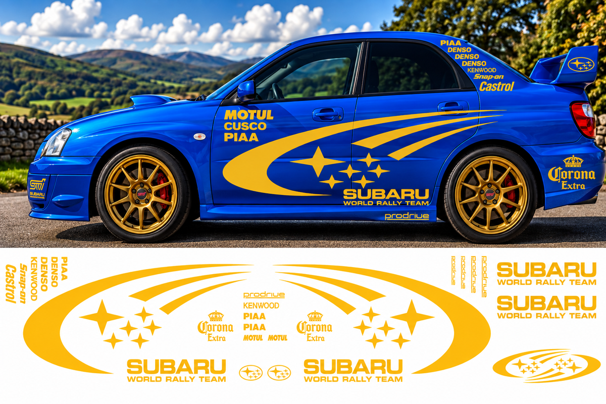 Subaru World Rally Kit 2 With Sponsors for Subaru Impreza Gloss  & Matt Vinyl Only