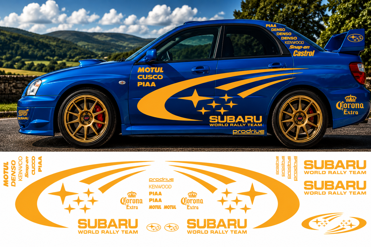 Subaru World Rally Kit 2 With Sponsors for Subaru Impreza Gloss  & Matt Vinyl Only