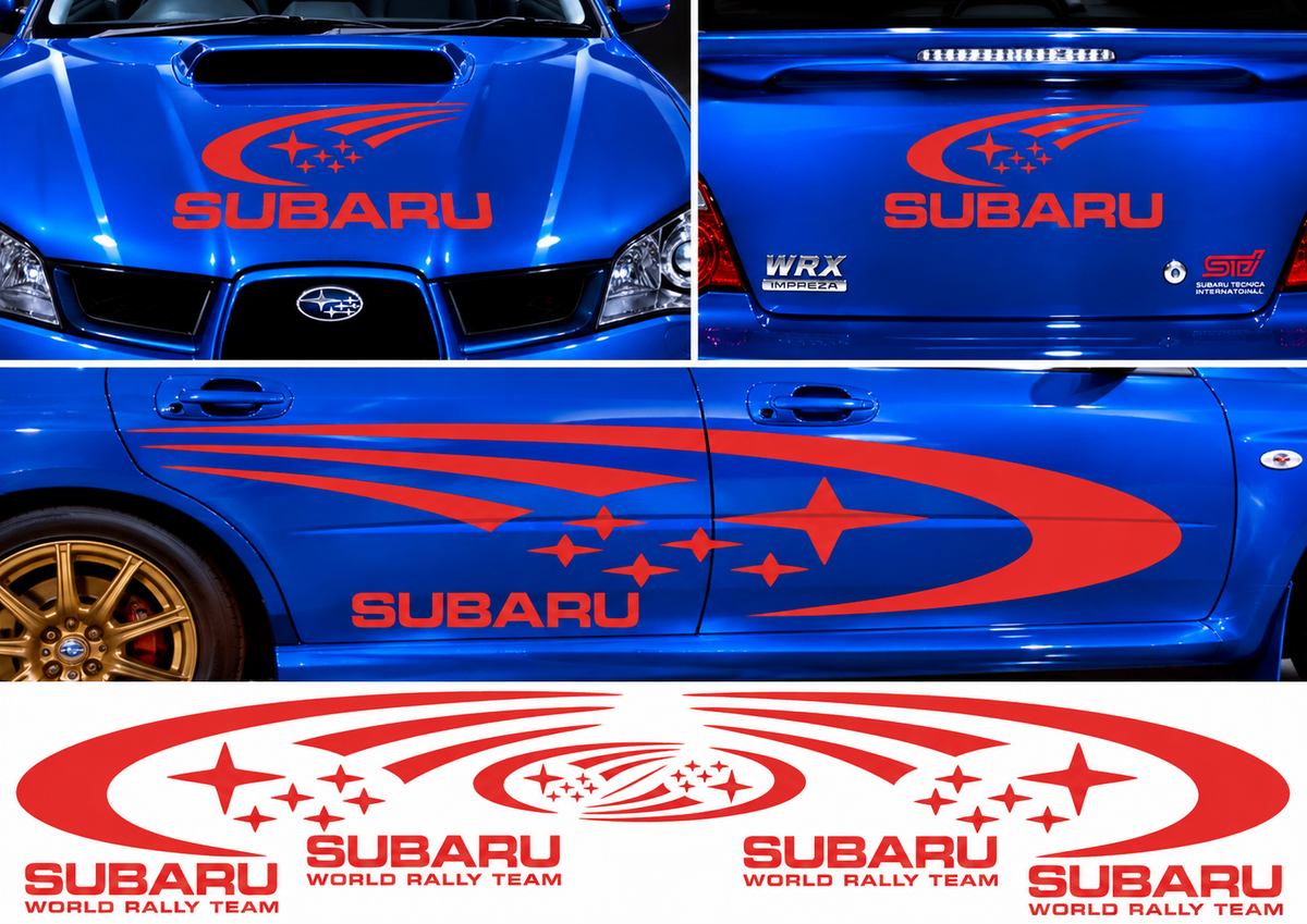 Subaru World Rally Kit 1 for Subaru Impreza Gloss & Matt Vinyl Only