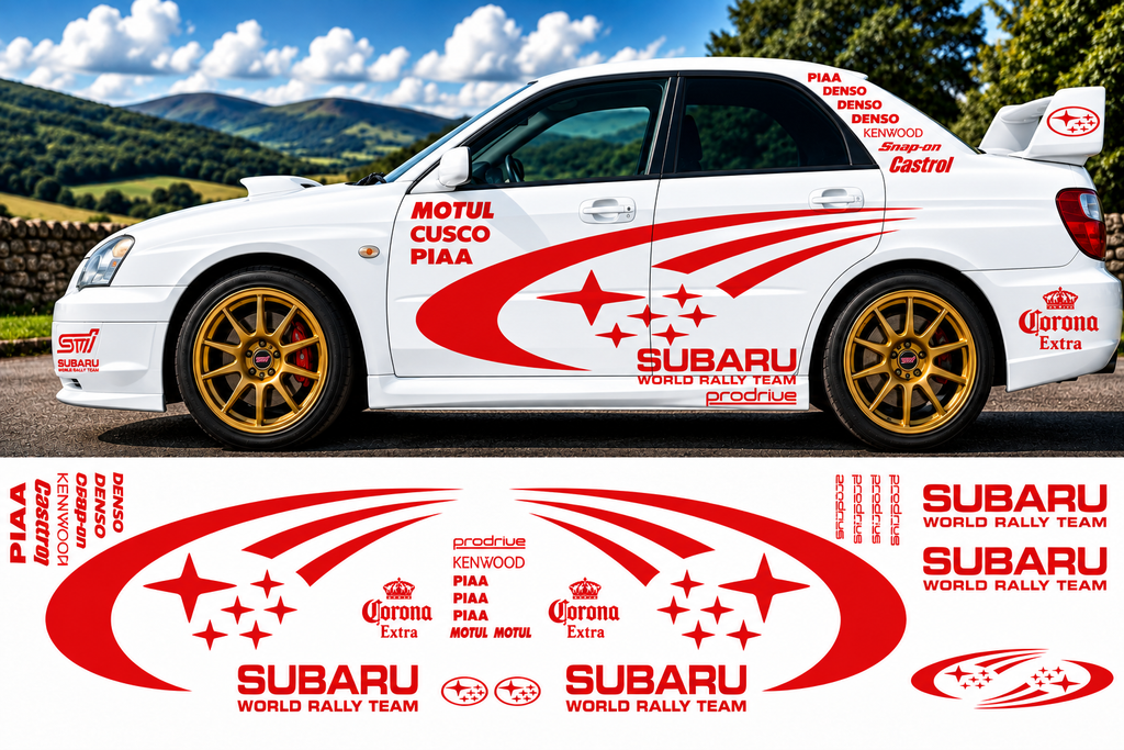 Subaru World Rally Kit 2 With Sponsors for Subaru Impreza Gloss  & Matt Vinyl Only