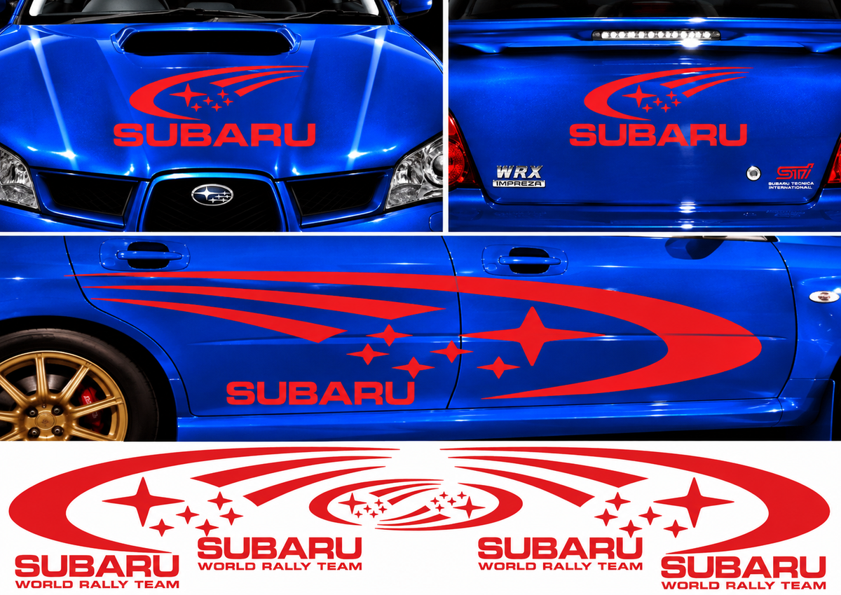 Subaru World Rally Kit 1 for Subaru Impreza Gloss & Matt Vinyl Only