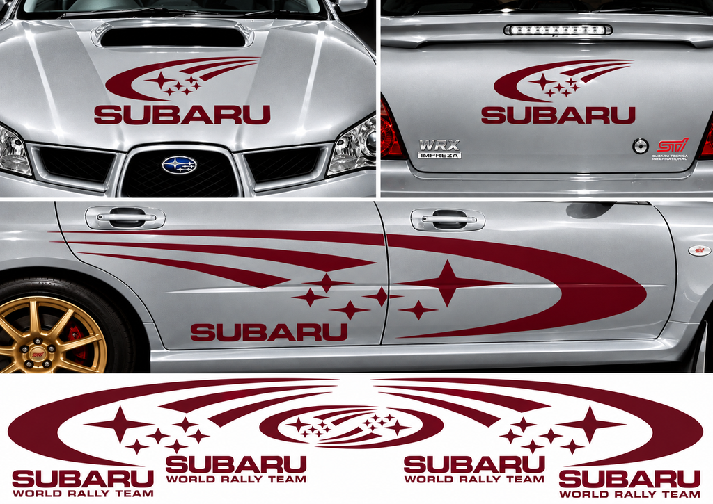 Subaru World Rally Kit 1 for Subaru Impreza Gloss & Matt Vinyl Only